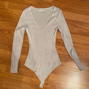Light blue sweater bodysuit